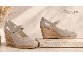 Marimea 37 Pantofi dama cu platforma din piele naturala intoarsa Bej P9154BV
